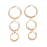 Metal Size Circular Ring Earing