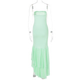 Off Shoulder Strapless Irregular Temperament Dress