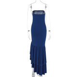 Off Shoulder Strapless Irregular Temperament Dress