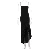 Off Shoulder Strapless Irregular Temperament Dress