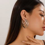 Metal Size Circular Ring Earing