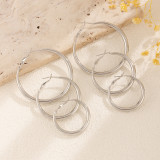 Metal Size Circular Ring Earing