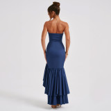 Off Shoulder Strapless Irregular Temperament Dress
