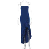 Off Shoulder Strapless Irregular Temperament Dress
