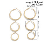 Metal Size Circular Ring Earing