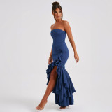 Off Shoulder Strapless Irregular Temperament Dress