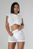 Knitted Perspective Nightclub Set with Buttocks and Pants Set