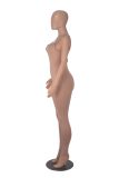 Open Back Camisole Tight Fitting Adjustable Buckle Jumpsuit