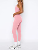 Open Back Camisole Tight Fitting Adjustable Buckle Jumpsuit