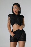 Knitted Perspective Nightclub Set with Buttocks and Pants Set