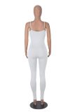 Open Back Camisole Tight Fitting Adjustable Buckle Jumpsuit