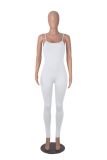 Open Back Camisole Tight Fitting Adjustable Buckle Jumpsuit
