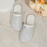 Large Hollow Colored Rhinestone Half Trailer