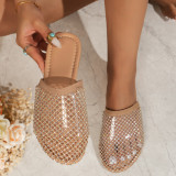 Large Hollow Colored Rhinestone Half Trailer