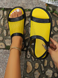 Thick Soled Mesh Casual Style Oversized Velcro Beach Shoes