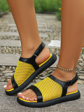 Thick Soled Mesh Casual Style Oversized Velcro Beach Shoes
