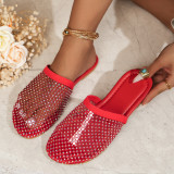 Large Hollow Colored Rhinestone Half Trailer