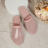 Large Hollow Colored Rhinestone Half Trailer