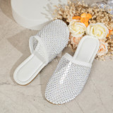 Large Hollow Colored Rhinestone Half Trailer