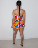 Hanging Neck Swimsuit with Elastic Band Dress