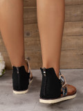 Pinch Toe Printed Flat Sandals
