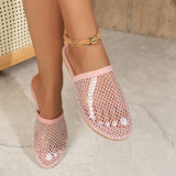 Large Hollow Colored Rhinestone Half Trailer