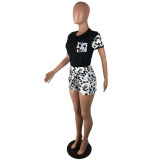 Leisure Leopard Print Two-piece Set
