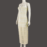 Suspended Hollow and Transparent Double Layered Dress