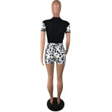 Leisure Leopard Print Two-piece Set
