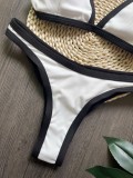 Pit Striped Black and White Bikini Swimsuit