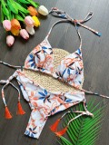 Printed Fringe Bikini Quick Selling Swimsuit