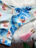 Printed Fringe Bikini Quick Selling Swimsuit