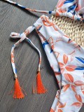 Printed Fringe Bikini Quick Selling Swimsuit