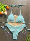 Printed Fringe Bikini Quick Selling Swimsuit