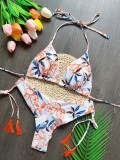 Printed Fringe Bikini Quick Selling Swimsuit