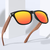 Wooden Sunglasses Vintage Bamboo and Wood Glasses Polarized Sun Protection Sunglasses
