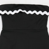 One Line Shoulder Bag Buttocks Slim Fit Dress