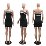 One Line Shoulder Bag Buttocks Slim Fit Dress