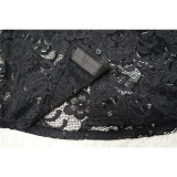 Lace Pattern Lapel Perspective Set