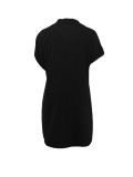 Polo Collar Solid Color Short Sleeved Shirt Cardigan Single Breasted Dress