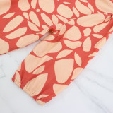 Elegant Round Neck Patchwork A-line Long Skirt