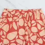 Elegant Round Neck Patchwork A-line Long Skirt