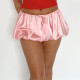 Solid Color Low Waisted Pleated Casual Versatile Short Skirt