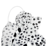 Satin Polka Dot Printed Camisole Backless Long Skirt