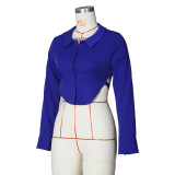 Flip Collar Short Shirt