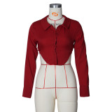 Flip Collar Short Shirt