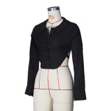 Flip Collar Short Shirt