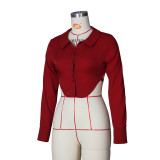 Flip Collar Short Shirt