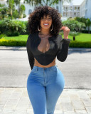 Flip Collar Short Shirt