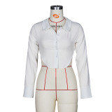 Flip Collar Short Shirt